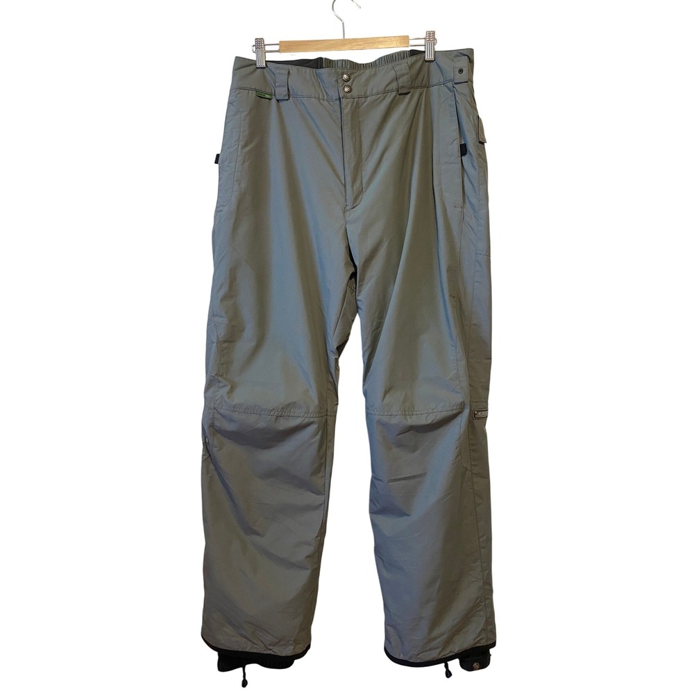 Columbia Mens Snow Pants Large Gray Convert Basetrx Ski Snowboard Trousers L